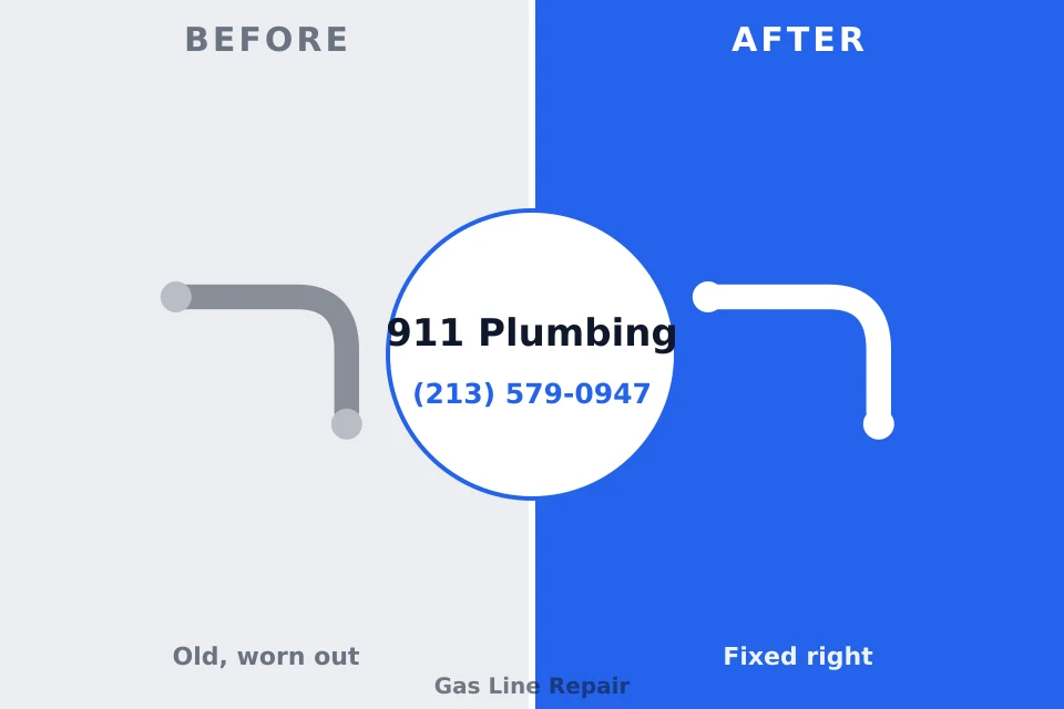 Before and after: plumbing repair Croswell, MI